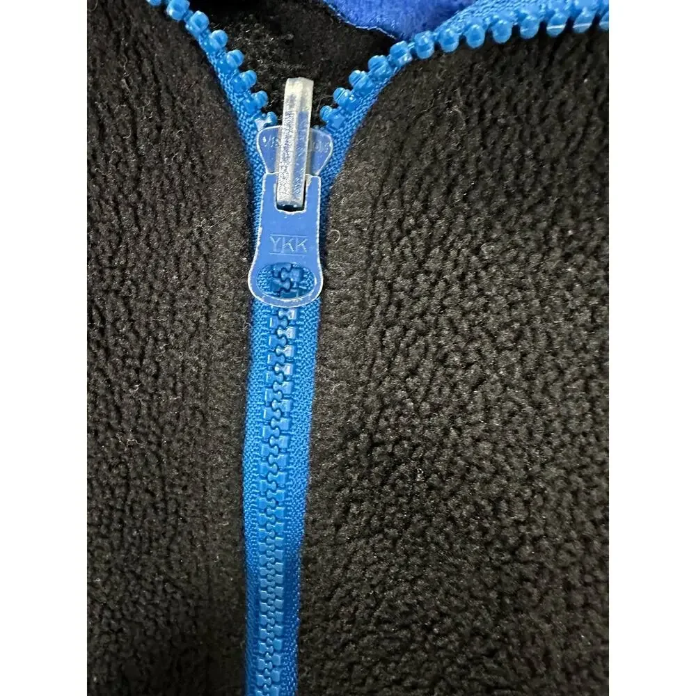 Vintage 90s Columbia Fleece Made in USA Blue Black Jacket Coat Insert size Large